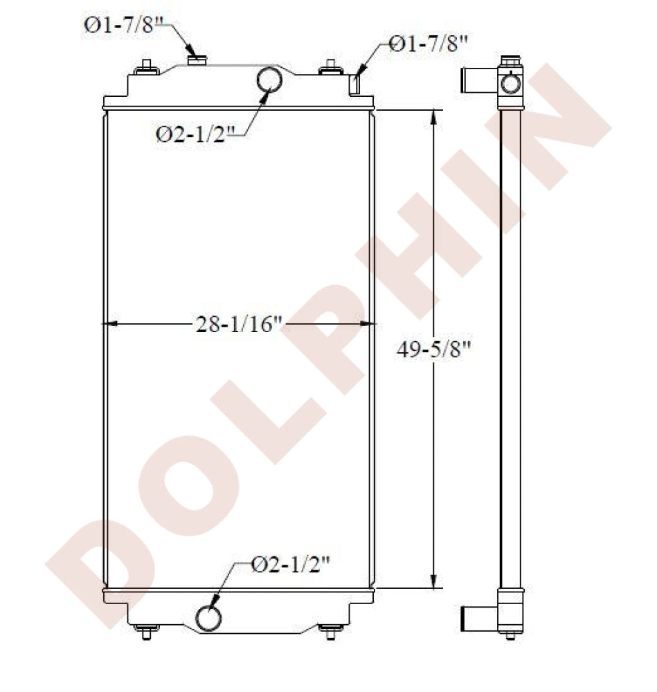CATERPILLAR RADIATOR - Generator CAT C18 (49-5/8’’ x 28-1/16’’ x 2-1/8’’) Radiator