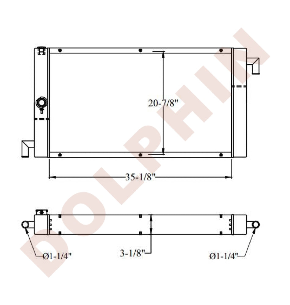 GENERATOR RADIATOR - 35-1/8 x 20-7/8 x 3-1/8